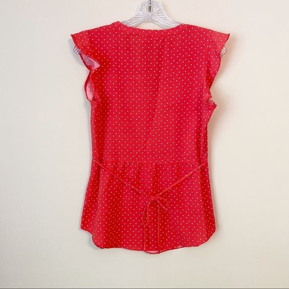 ModCloth Polka Dot Flutter Sleeve Top - XS - Picture 3 of 10